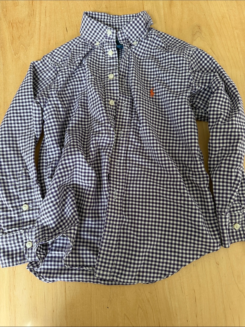 Ralph Lauren Purple & White Gingham Shirt
